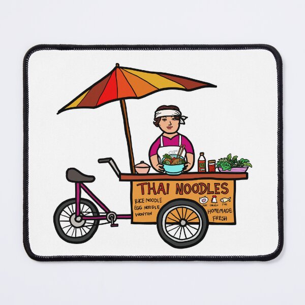 Item preview, Street food vendor selling Thai noodle. Asian outdoor healthy eating. designed and sold by Nalidsa Sukprasert.
