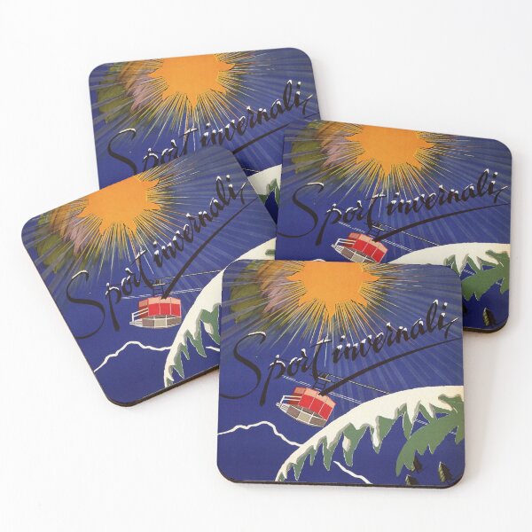 Item preview, Torino Turin Alps vintage Italian winter travel ad designed and sold by aapshop.