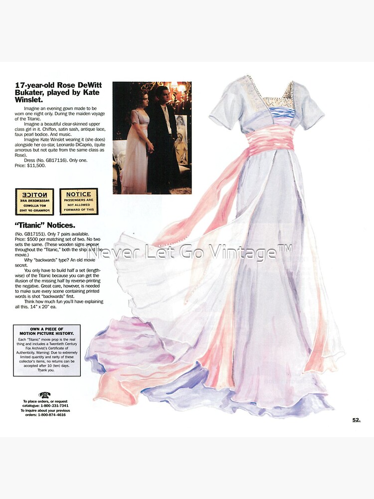 Rose Titanic (1997) Costume Design Flying Dress