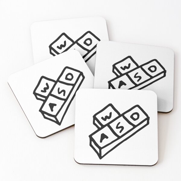 Item preview, WASD buttons line drawing designed and sold by vandervisuals.