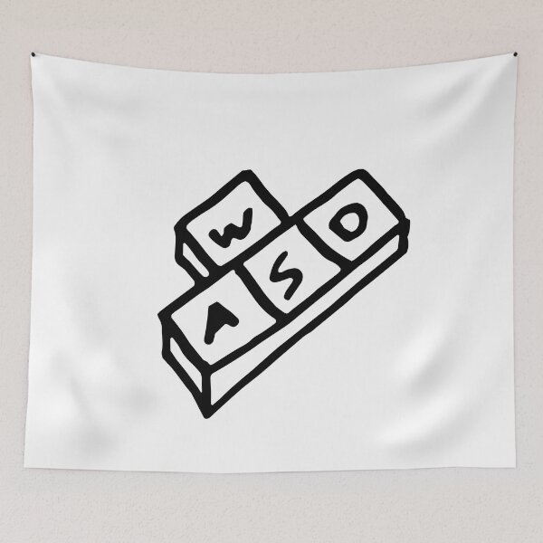 Item preview, WASD buttons line drawing designed and sold by vandervisuals.