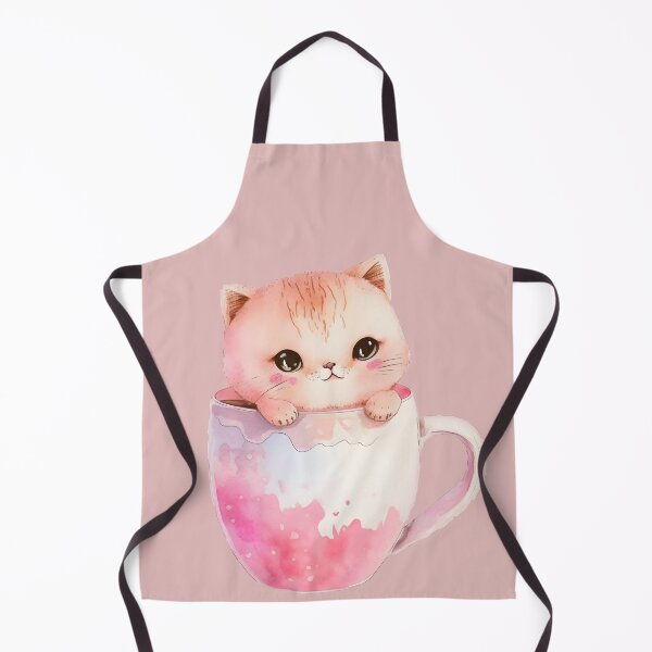 Item preview, Fluffy Cute Orange Tabby Cat Kitten in a Coffee Cup, My Cat is my Valentine, My Kitten is my Valentine, White Kitten Valentine designed and sold by Mumzy2many.