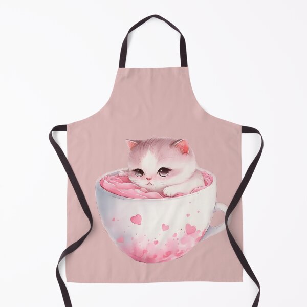 Item preview, Fluffy Cute Gray and White Tabby Cat Kitten in a Coffee Cup, Kitten in a tea cup, My Cat is my Valentine, My Kitten is my Valentine, White Kitten Valentine designed and sold by Mumzy2many.