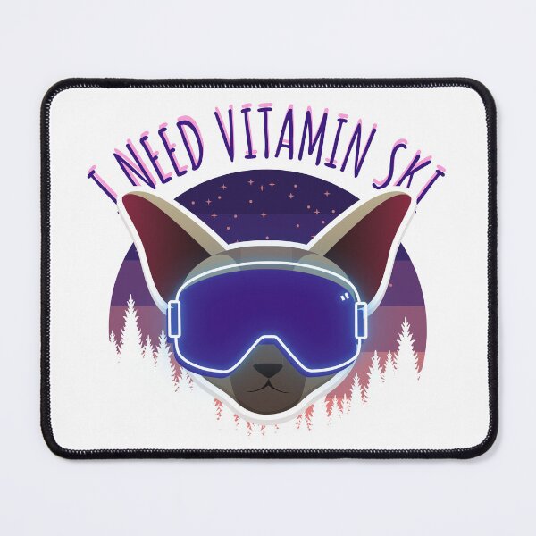 Item preview, Cool Funny Vintage Retro Sunset Cat - I Need Vitamin Ski designed and sold by laiwole.