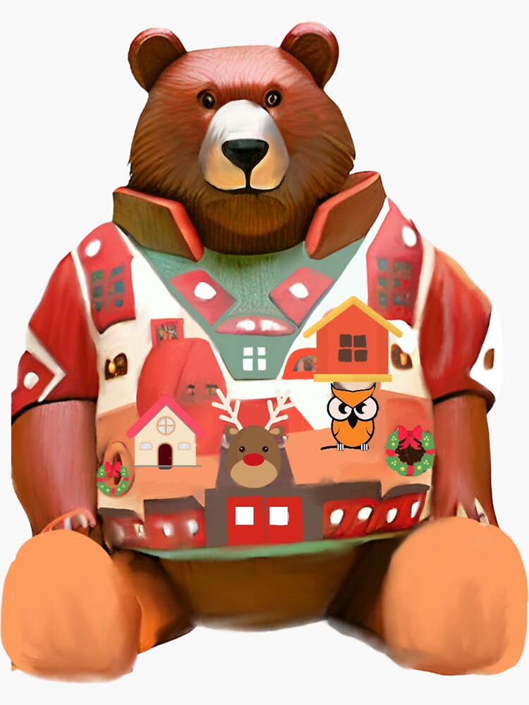 Bear in the ugly Christmas sweater
