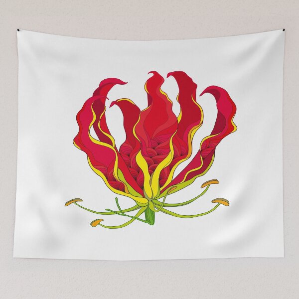 Item preview, Gloriosa superba or flame lily. designed and sold by Bokasana.