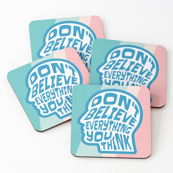 Item preview, Dont Believe Everything You Think 16 - Inspirational Quotes Typography designed and sold by Cawaiico.