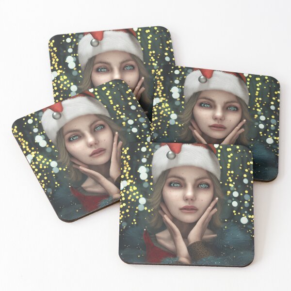 Item preview, Portrait Of Female Anime Santa  2 designed and sold by AIPerfection.
