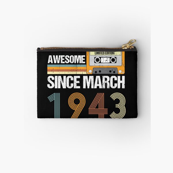 Item preview, Awesome Since March 1943 | 80th Birthday Gifts | 80 Years Old Gifts designed and sold by AMINE  ★★★★★.