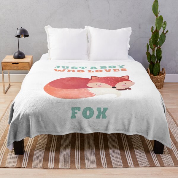Item preview, Just a boy who loves fox cute lettering with orange fox designed and sold by vishalraifx.