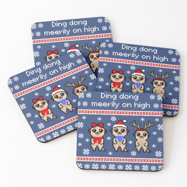 Item preview, Cute Christmas Meercats Pun Ding Dong Meerily on High designed and sold by Pixe11y.