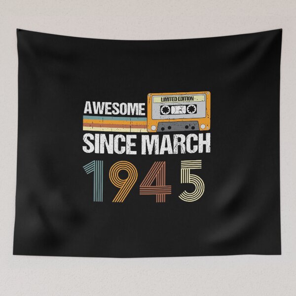Item preview, Awesome Since March 1945 | 78th Birthday Gifts | 78 Years Old Gifts designed and sold by AMINE  ★★★★★.