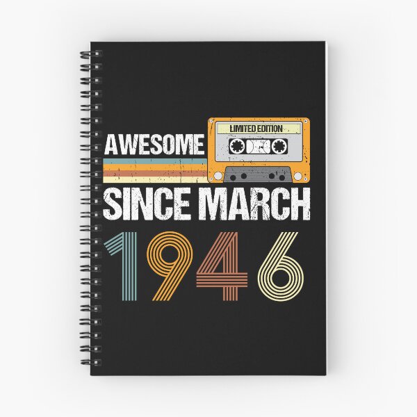 Item preview, Awesome Since March 1946 | 77th Birthday Gifts | 77 Years Old Gifts designed and sold by AMINE  ★★★★★.
