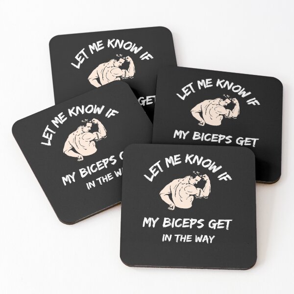 Item preview, Let Me Know If My Biceps Get In Your Way - Bodybuilder - Funny Gym Quote designed and sold by ImagesDesigns.