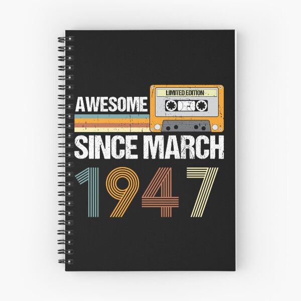 Item preview, Awesome Since March 1947 | 76th Birthday Gifts | 76 Years Old Gifts designed and sold by AMINE  ★★★★★.