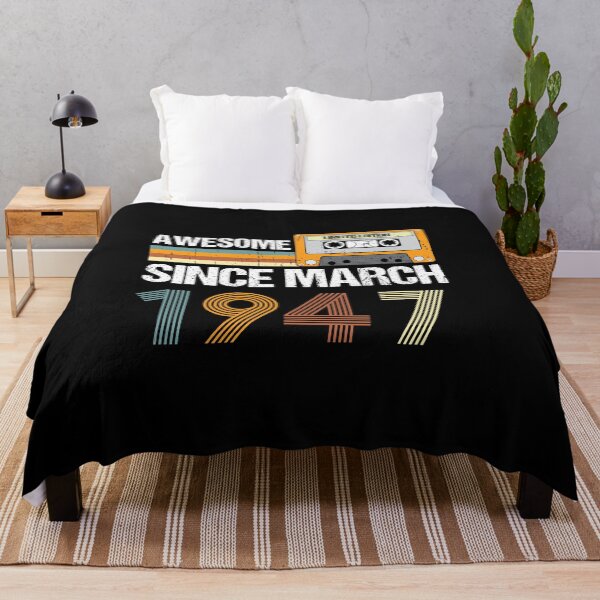 Item preview, Awesome Since March 1947 | 76th Birthday Gifts | 76 Years Old Gifts designed and sold by AMINE  ★★★★★.