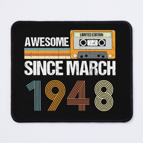 Item preview, Awesome Since March 1948 | 75th Birthday Gifts | 75 Years Old Gifts designed and sold by AMINE ★★★★★.