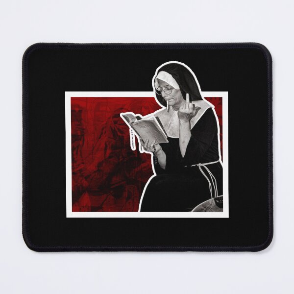 Item preview, Bad Nun Making Rude Gesture Digital Art designed and sold by Gogmagosh.
