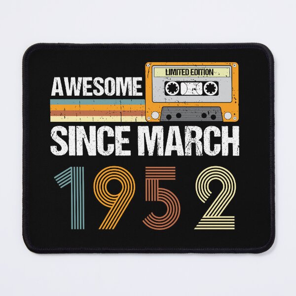 Item preview, Awesome Since March 1952 | 71th Birthday Gifts | 71 Years Old Gifts designed and sold by AMINE ★★★★★.