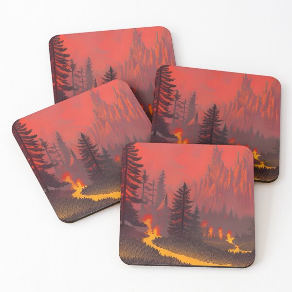 Item preview, Fire Forest, ink drawing, Ai Generated Art  designed and sold by ACC .