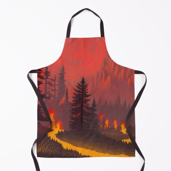 Item preview, Fire Forest, ink drawing, Ai Generated Art designed and sold by ACC .