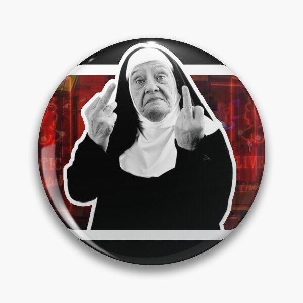 Item preview, Evil Nun Making Rude Gesture Digital Art designed and sold by Gogmagosh.
