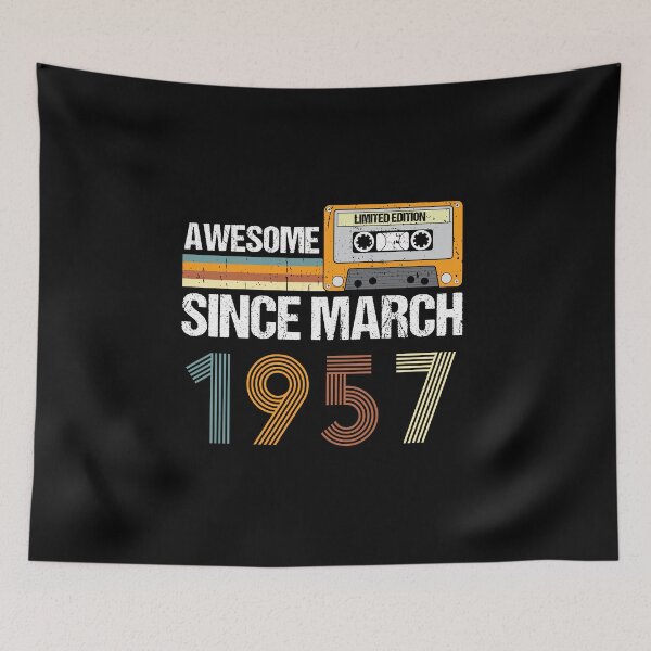 Item preview, Awesome Since March 1957 | 66th Birthday Gifts | 66 Years Old Gifts designed and sold by AMINE  ★★★★★.