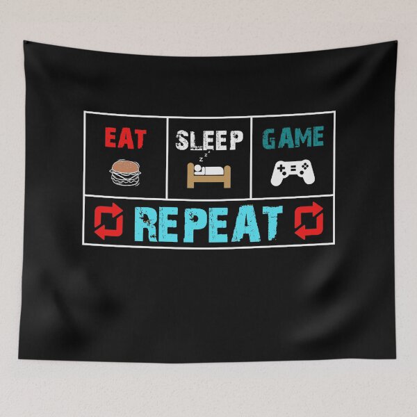 Item preview, Funny Eat Sleep Game Repeat TShirt for Video Games Lovers designed and sold by Easton designer.