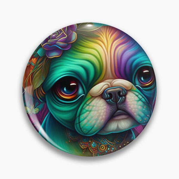 Item preview, Psychedelic bulldog designed and sold by Newtaste-Store.