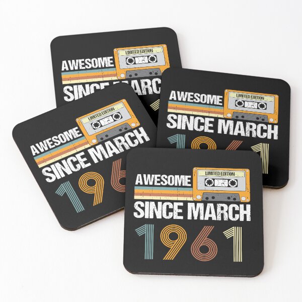 Item preview, Awesome Since March 1961 | 62th Birthday Gifts | 62 Years Old Gifts designed and sold by AMINE  ★★★★★.