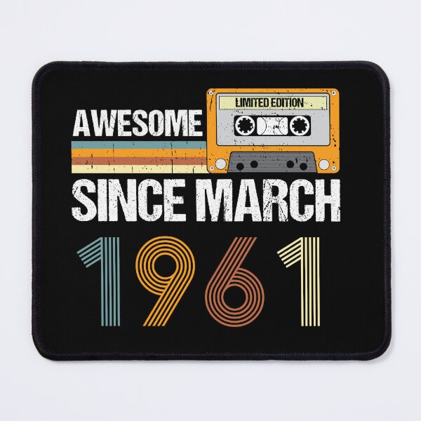 Item preview, Awesome Since March 1961 | 62th Birthday Gifts | 62 Years Old Gifts designed and sold by AMINE ★★★★★.