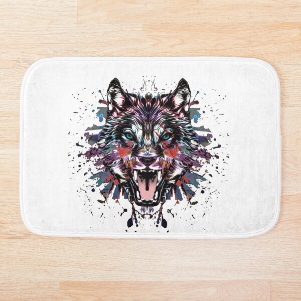Item preview, Painted growling wolf designed and sold by Zip-Zup.