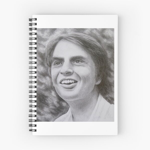 Item preview, Carl Sagan Portrait Pencil Drawing designed and sold by Vicki Syme.