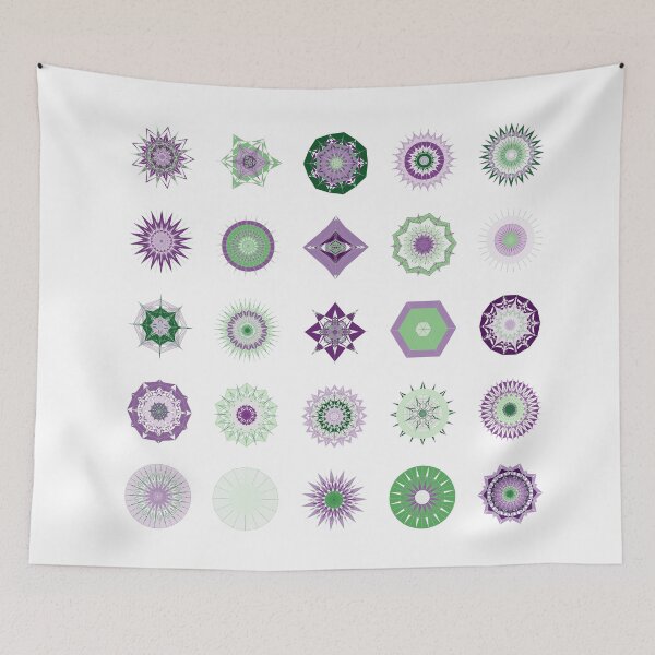 Item preview, patrón abstracto geométrico mandala designed and sold by Pixel4Art.