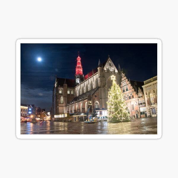 Item preview, Haarlem Night - Christmas at the St Bavo Church designed and sold by RichardGibb.