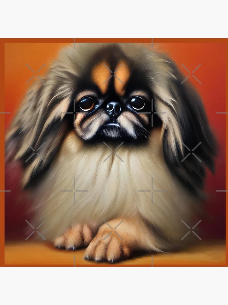 Oil Painting Of Pekingese Dog buy Signed Marten