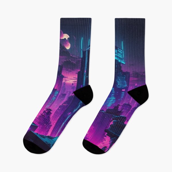 Item preview, Cyberpunk Retrowave Cityscape designed and sold by AICreateWorlds.