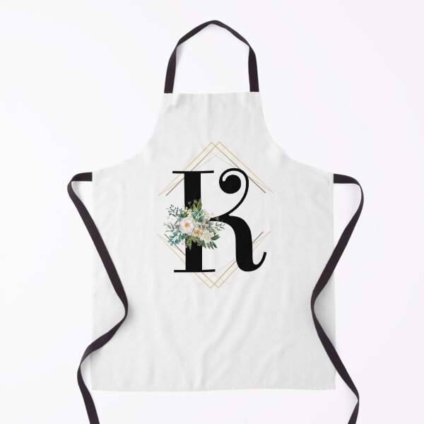 Item preview, Monogram K Botanical Pretty White Rose Flowers Blossoms Floral Peony Initial K designed and sold by HalloweenGift.