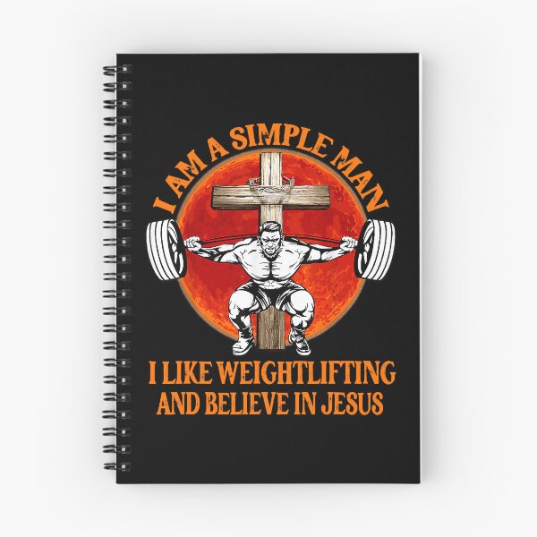 Item preview, Funny I Am Simple Man I Like Weightlifting And Believe In Jesus Christian designed and sold by GeorgiHeyward.