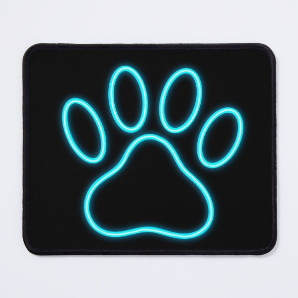 Item preview, Blue Neon Dog Paw or Cat Paw designed and sold by luckymooninc.