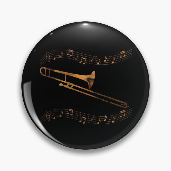 Item preview, Trombone with notes designed and sold by piesdesignart.