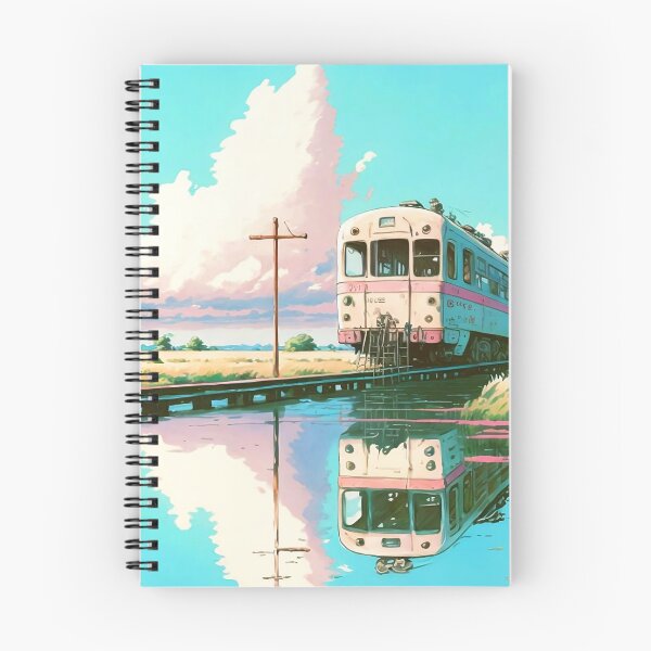 Aperçu de l'œuvre Vieux train japonais de style anime rétro créée et vendue par KaPrints.