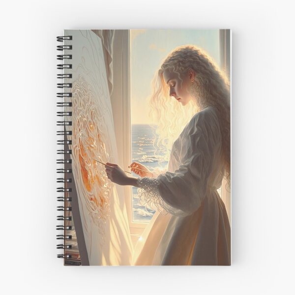 Item preview, Elf woman painting a picture by the sea designed and sold by osssoconcept.
