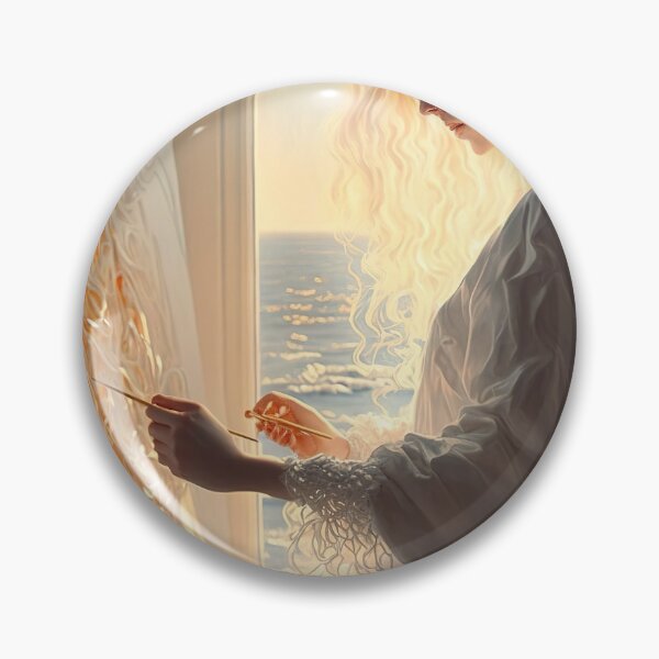 Item preview, Elf woman painting a picture by the sea designed and sold by osssoconcept.