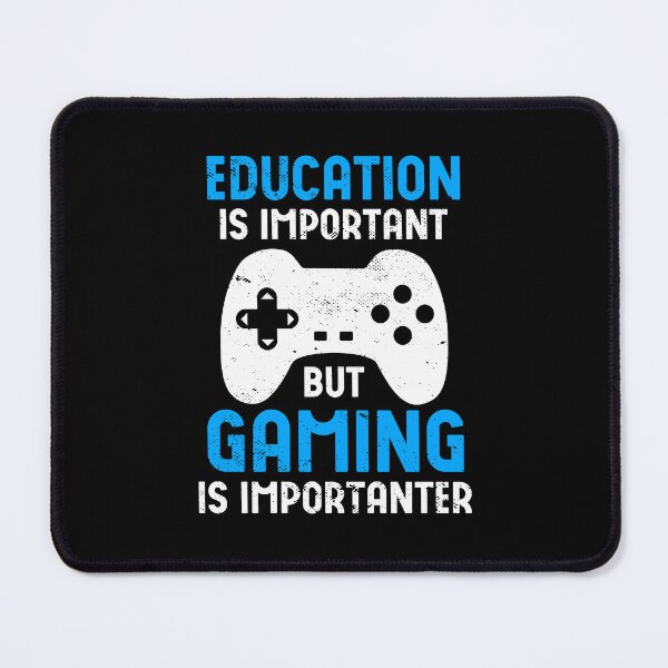 Item preview, Funny Education Is Important But Gaming Is Importanter Gamer Tshirt designed and sold by Cooltees4u1.