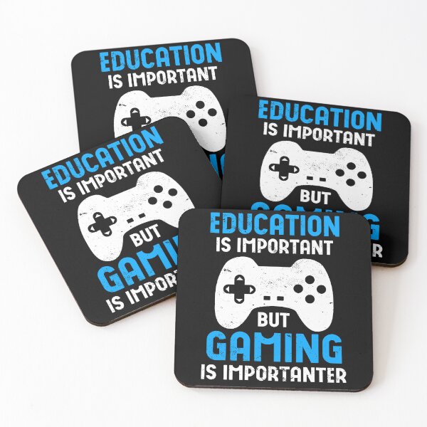 Item preview, Funny Education Is Important But Gaming Is Importanter Gamer Tshirt designed and sold by Cooltees4u1.