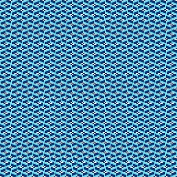 Artwork thumbnail, 3d multi blue pattern by Work of art Shop