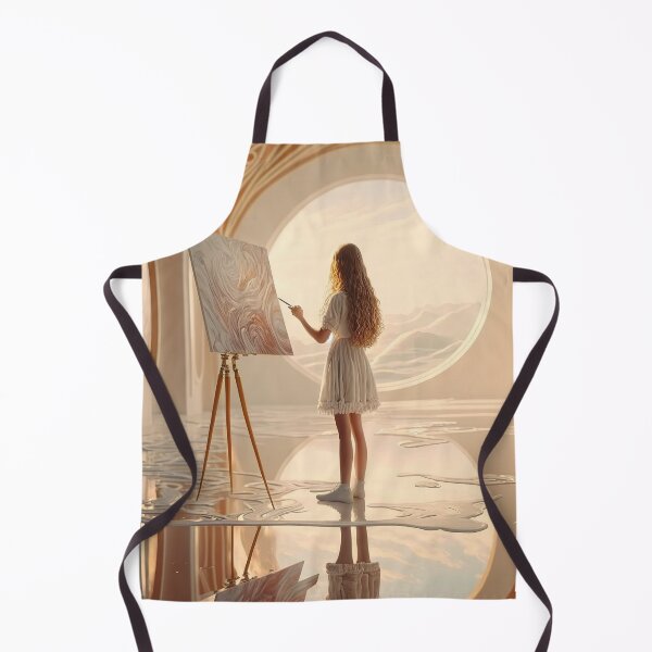 Item preview, Fantasy elf girl in a spacious hall painting a view designed and sold by osssoconcept.