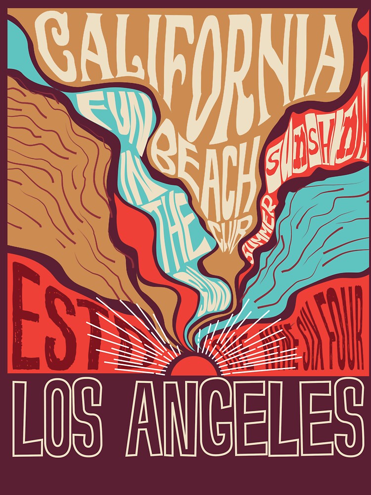 Los angeles graphic tee shirt design grunge Vector Image