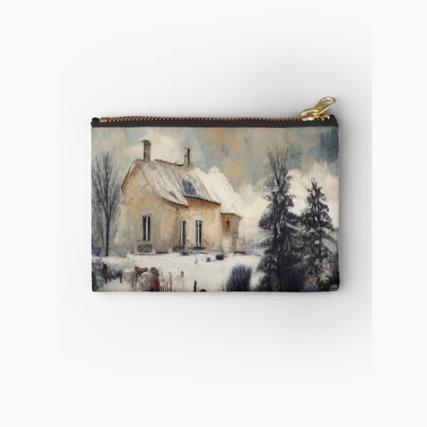 Item preview, Paisaje de casa de campo francesa en entorno de invierno Colección #4 designed and sold by delohill.